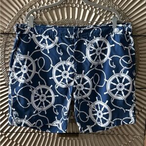 Ralph Lauren Nautical Navy Swim Trunks 40